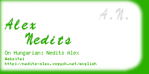 alex nedits business card